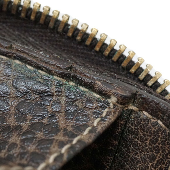 Gucci Zip Long GG Wallet Brown Bamboo Leather - Picture 9 of 12